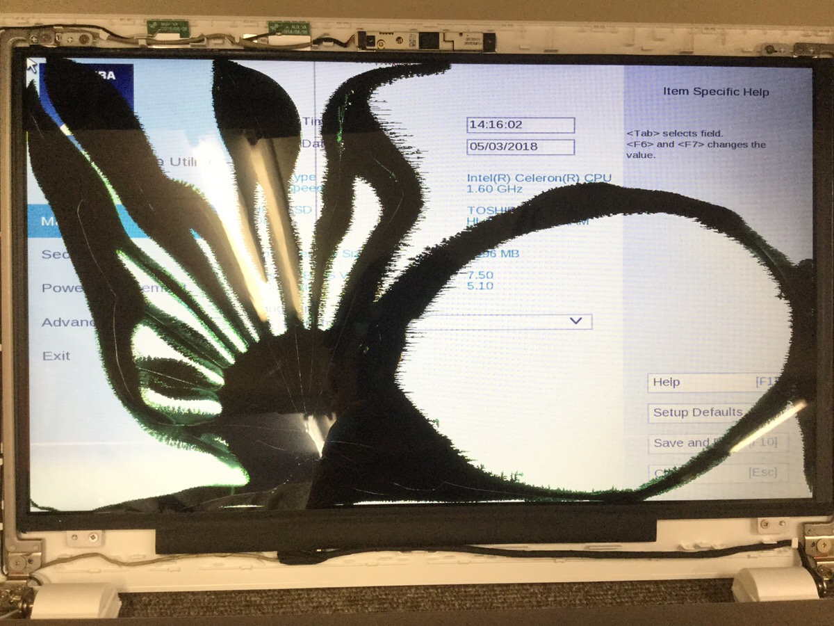 島根県隠岐郡 ノートパソコンの液晶パネル交換／東芝 Windows 10のイメージ