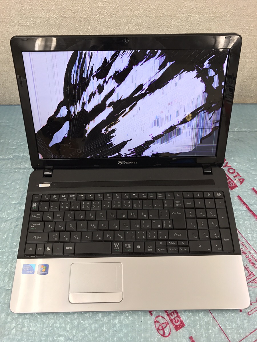 京都府京都市伏見区 ノートパソコンの液晶関連トラブル／ゲートウェイ Windows 10のイメージ