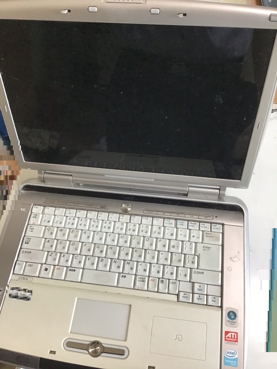 東京都多摩市 ノートパソコンの電源が入らない／NEC Windows Vistaのイメージ